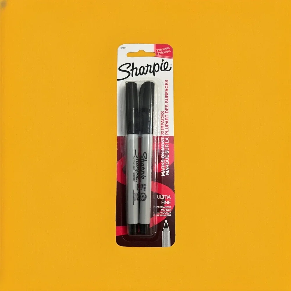 37161PP‎ Permanent Markers, Ultra Fine Point, Black, 2 Count